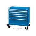 Lista International Lista 40-1/4"W Mobile Cabinet, 6 Drawers, 84 Compart - Classic Blue, No Lock XSHS0750-0602MCBNL